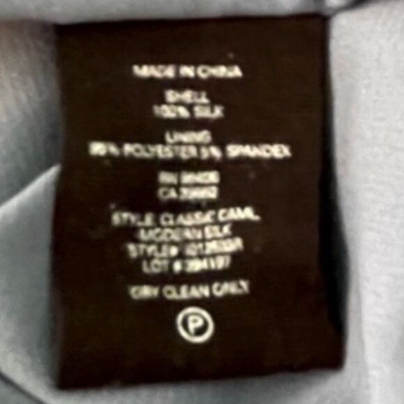 Theory Teah Urban Silk Camisole Blue Crepe Easy Slip Top Scoop Neck L - Picture 8 of 8